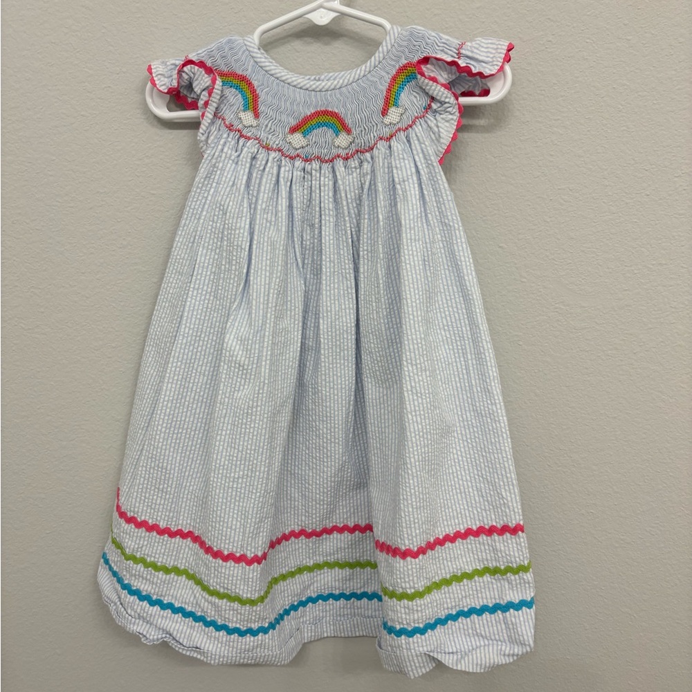 Krewe Rainbow Smocked Dress size 18M